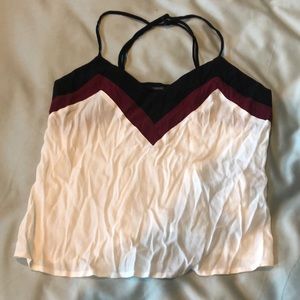 White black red tank top size small